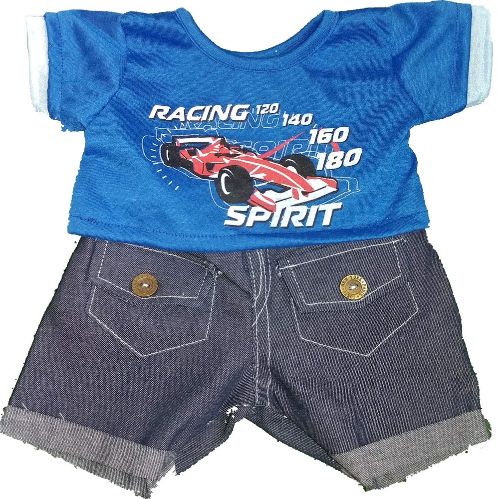 Cool Racecar Outfit Outfit Fits Most 14" - 18" Build-a-Bear and Make Your Own Stuffed Animals