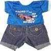 Cool Racecar Outfit Outfit Fits Most 14" - 18" Build-a-Bear and Make Your Own Stuffed Animals view 1