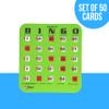 Regal Bingo Bulk Bingo Cards with Sliding Windows - Reusable Large Print Bingo Game Cards for Adults Large Group - 50 Pack, Green view 3