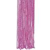 Fun Express FUCHSIA METALLIC BEADS NECKLACE 4DZ - Jewelry - 48 Pieces view 2