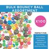 Fun Express - Bouncing Ball Assortment (100 Pc) - Toys - Assortments - 100Pc Assortments - 100 Pieces view 3