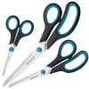 Westcott Easy Grip Soft Grip Scissor - Black/Blue (Set of 3) view 1