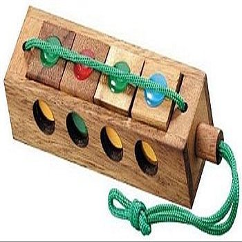 Crazy Four Brain Teaser Wooden Puzzle
