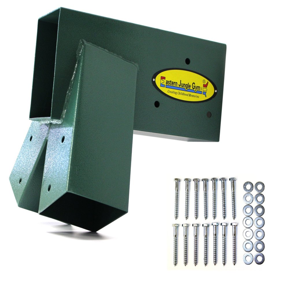 Eastern Jungle Gym Easy 1-2-3 A-Frame Swing Set Bracket Heavy Duty for EZ, Simple Install - DIY Swing Set Parts Green