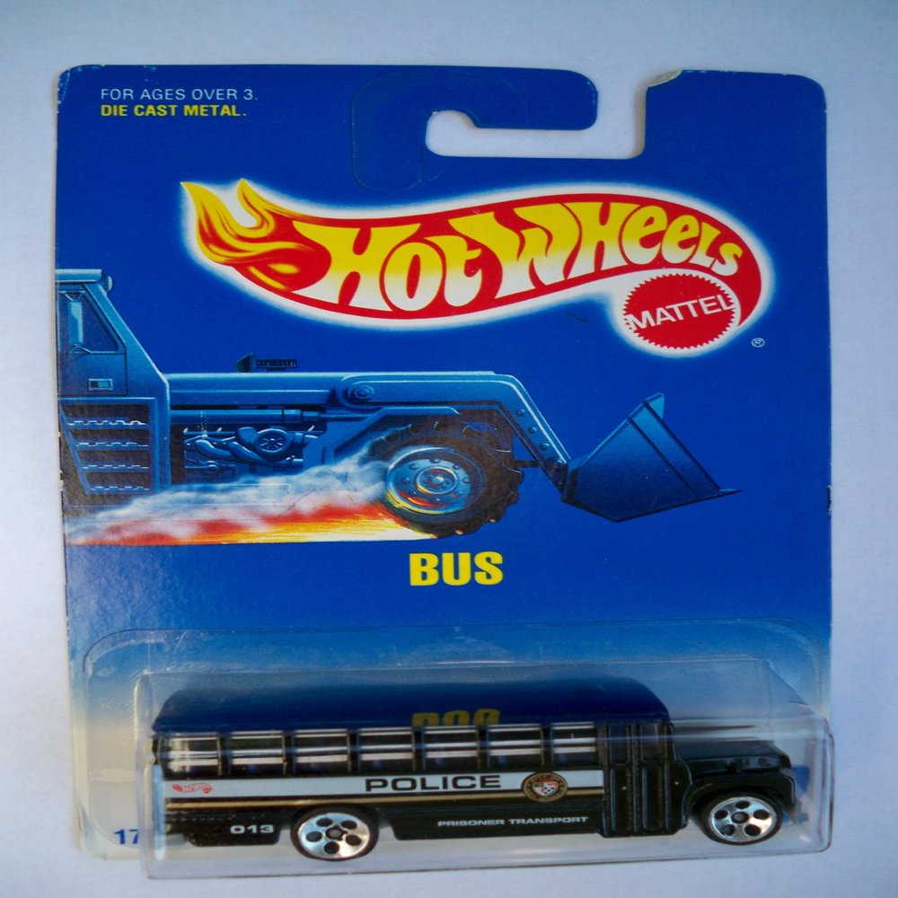 Hot Wheels 1992 #72 Bus with Police Tampos