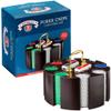 Brybelly Poker Chips - Poker Set with Wood Carousel Case for Casino Party, Texas Holdem, Blackjack and Family Game Night - 200 Count view 1