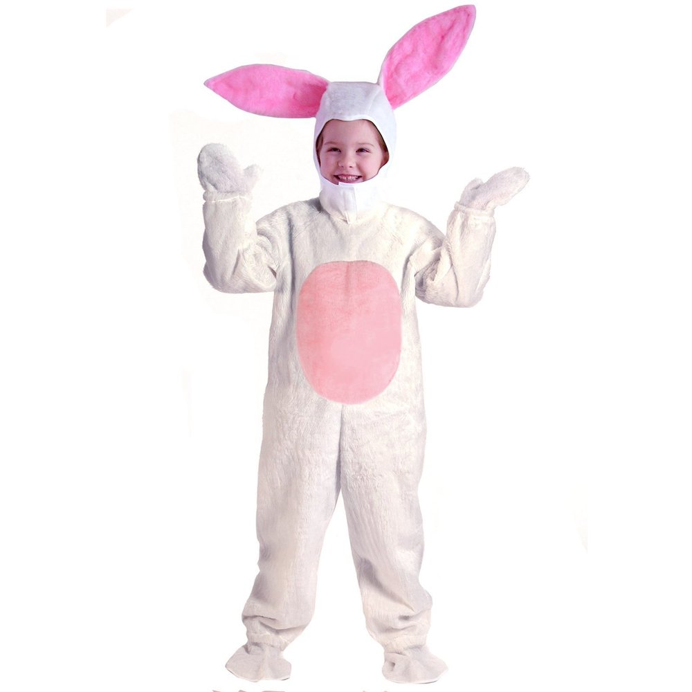 Halco Kid's Easter Bunny Suit with Hood - Pink - Size 6-8 (White)