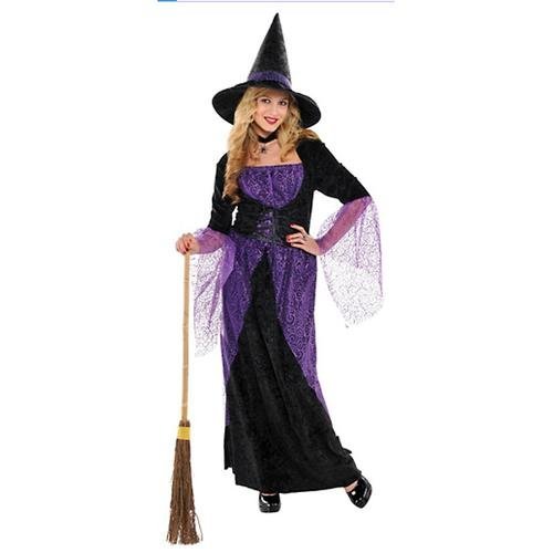 Amscan 841312 Black and Purple Witch Costume, Teen Large Size, 1 Piece