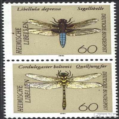 FRD (FR.Germany) SZd1 unmounted Mint/Never hinged ** MNH 1991 Dragonflies (Stamps for Collectors) Invertebrates Other (Insects, Snails, Bees)