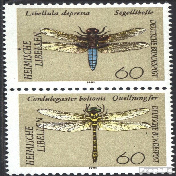 FRD (FR.Germany) SZd1 unmounted Mint/Never hinged ** MNH 1991 Dragonflies (Stamps for Collectors) Invertebrates Other (Insects, Snails, Bees)