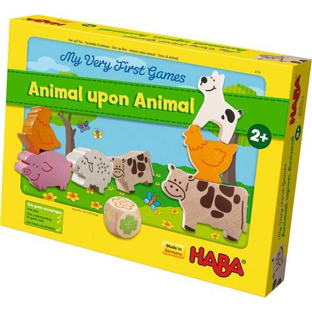 HABA My Very First Games - Animal Upon Animal Wood Stacking Game (Made in Germany)