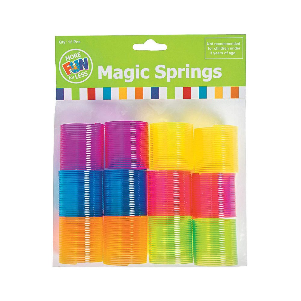 Fun Express MINI Transparent Magic Spring - Toys - 12 Pieces