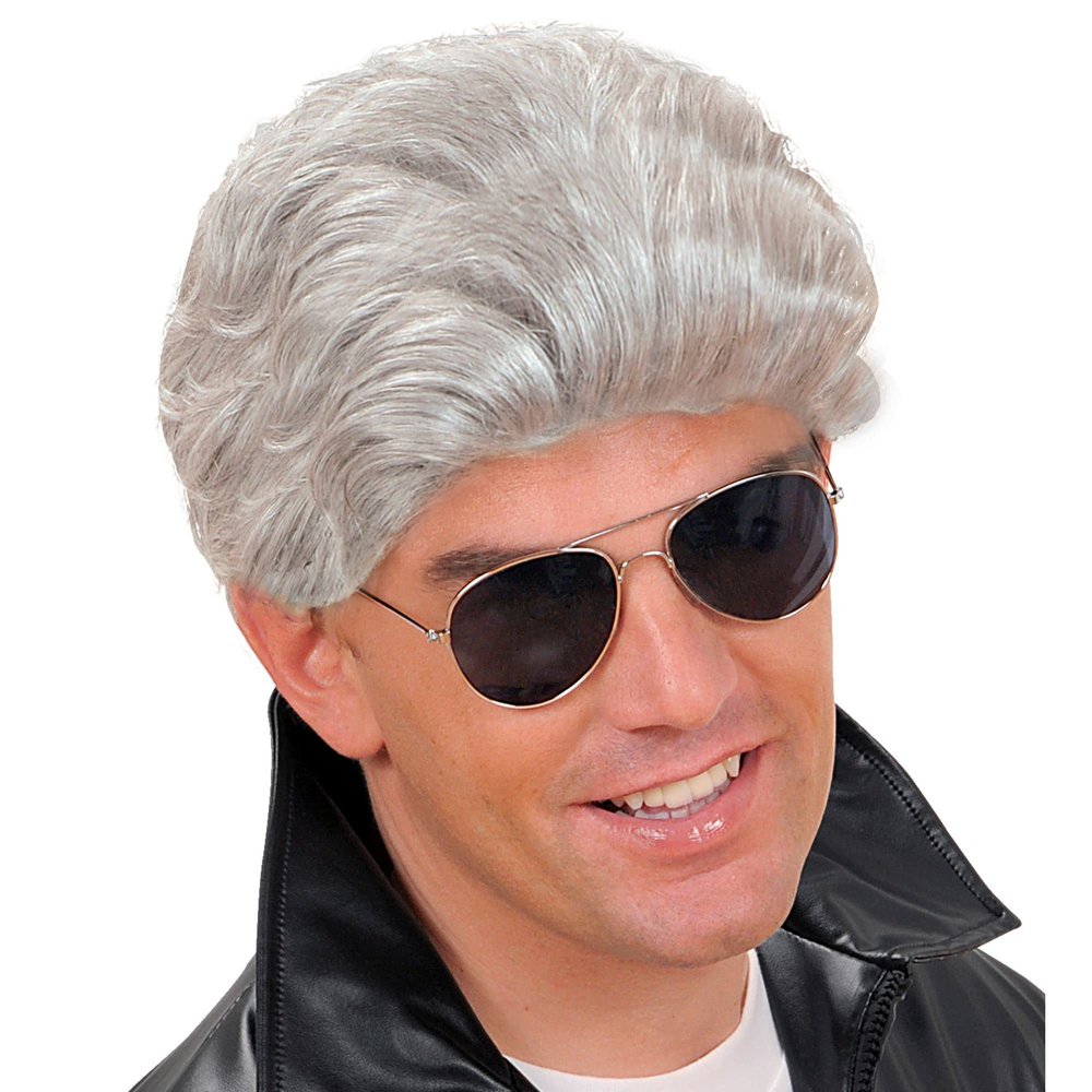 WIDMANN Greaser Grey Wig for Hair Accessory Fancy Dress