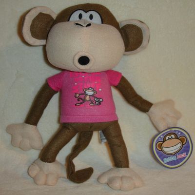 13" Bobby Monkey with Pink Shirt Plush Stuffed Animal Toy