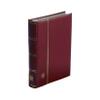 LIGHTHOUSE PREMIUM Bonded Leather Cover Stockbook for Stamps - 32 Black Cardstock A4 Pages with Clear Strips and Double Linen Hinges - Red view 1