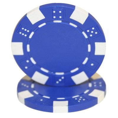 (50) 11.5 Gram Striped Dice Blue Chips