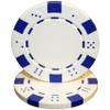 (50) 11.5 Gram Striped Dice White Chips view 1