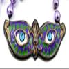 Mask with Eyes Mardi Gras Bead Necklace New Orleans view 2