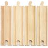 Conductor Carl Wood Train Track Expansion Packs| Compatible with Most Train Tracks| 6" Straight Tracks -1 Count (Pack of 4) view 2