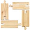 Conductor Carl Wood Train Track Expansion Packs| Compatible with Most Train Tracks| 3.5" Straight Tracks -1 Count (Pack of 4) view 2