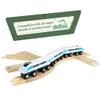 Conductor Carl Wood Train Track Expansion Packs| Compatible with Most Train Tracks| 3.5" Straight Tracks -1 Count (Pack of 4) view 3