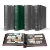 LIGHTHOUSE  PREMIUM Bonded Leather Cover Stockbook for Stamps - 64 Black Cardstock A4 Pages with Clear Strips and Double Linen Hinges - Slipcase Included - Green view 1