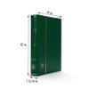 LIGHTHOUSE  PREMIUM Bonded Leather Cover Stockbook for Stamps - 64 Black Cardstock A4 Pages with Clear Strips and Double Linen Hinges - Slipcase Included - Green view 3