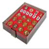 Lindner 2457 Collection Box for Pins / Medals/ Emblems-smoked glass/ red inserts view 2