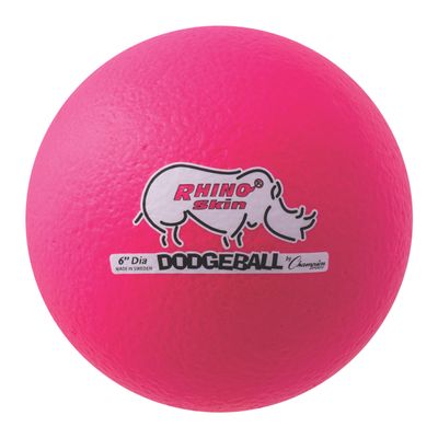 Champion Sports Rhino Skin Dodgeball (Single, Neon Pink, 6")