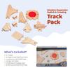 Maxim Enterprise, inc. Expansion Wooden Train Tracks Switch with Railway Crossing Track, Genuine Hardwood Tracks Compatible with Thomas & Friends, Brio Train Accessories, Melissa and Doug, 11 Piece view 2