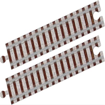 Wooden Train Track - 8" Straight - Made in USA - 2 Pack