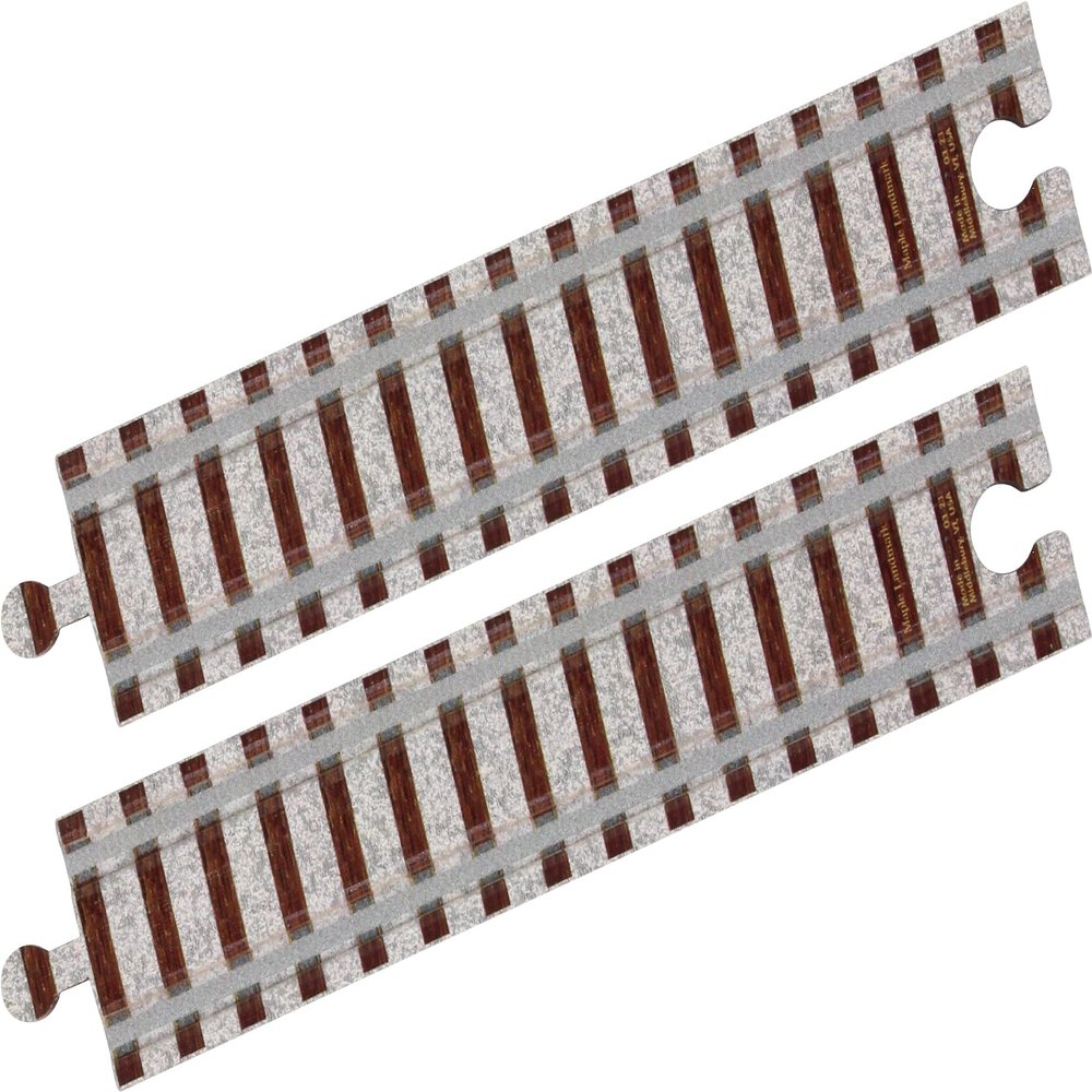 Wooden Train Track - 8" Straight - Made in USA - 2 Pack