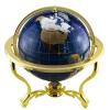 American Atelier 13-Inch Polished Stone Globe with Low Brass Stand, Blue view 1
