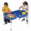 Children's Factory, 1136-18, Neptune Sensory Table, Kids Sand and Water Learning Activity Table for Classroom or Playroom, Double Basin 18"H, Blue view 1
