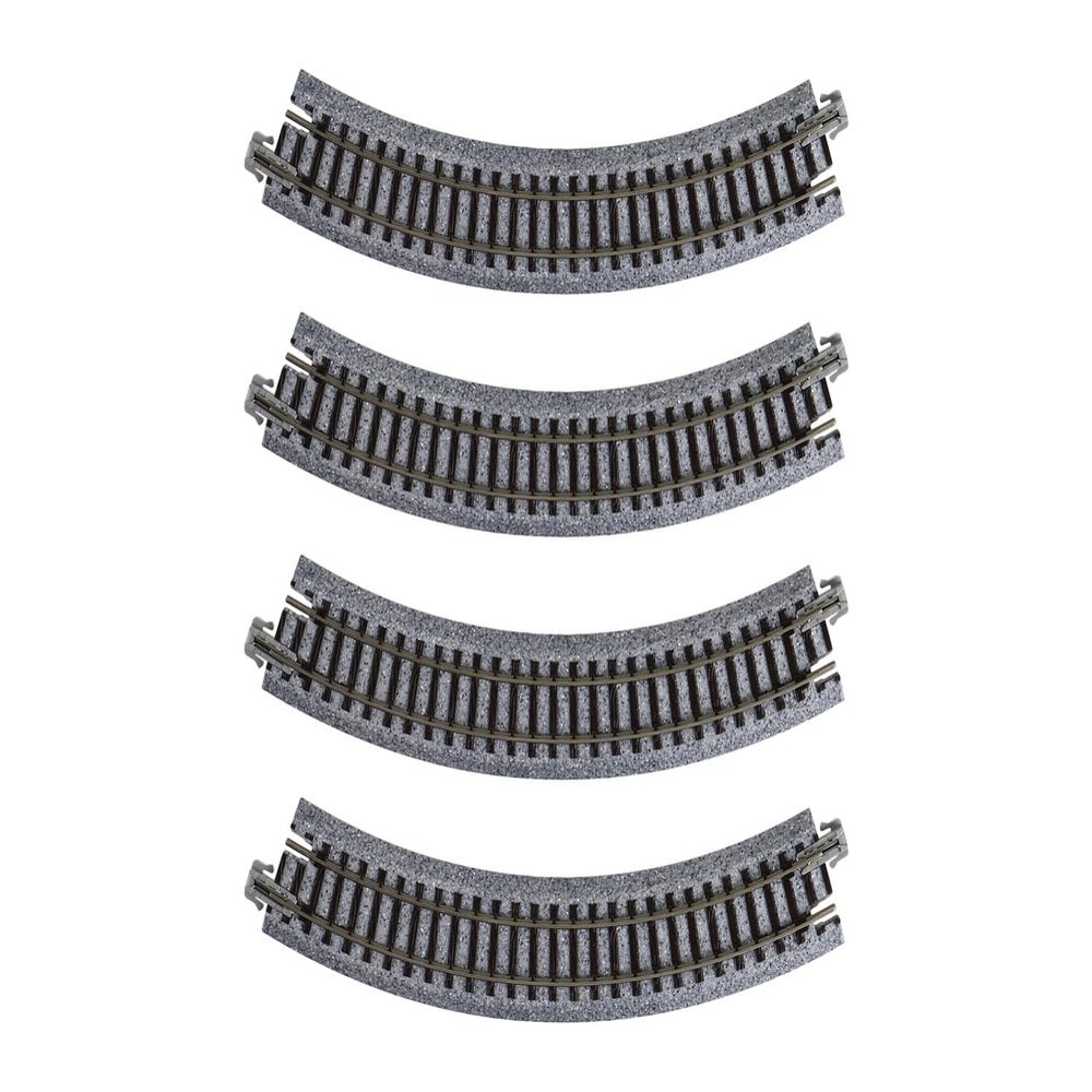 Kato USA Model Train Products UNITRACK Compact Tracks (4-Piece), 183mm/(7") Radius/45-Degree