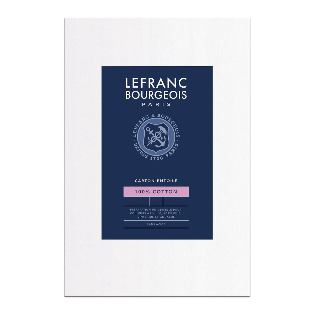 Lefranc & Bourgeois Colouring Cardboard, Cotton, White, 40 x 50cm-Malpappe