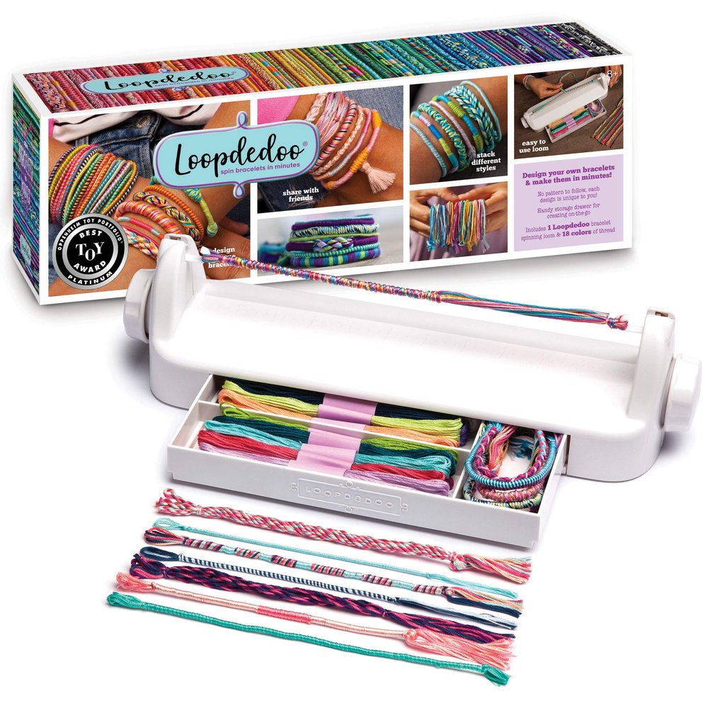 Loopdedoo DIY Friendship Bracelet Maker Kit for Kids - Make Bracelets in Minutes for Birthdays and Friendship Gifts - Award Winning Crafts Kit for Kids, Easy-to-Use, Loop Your Own Style, Aged 8+
