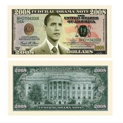 (100) Barack Obama 2008 Commemorative Dollar Bill