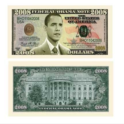 (100) Barack Obama 2008 Commemorative Dollar Bill