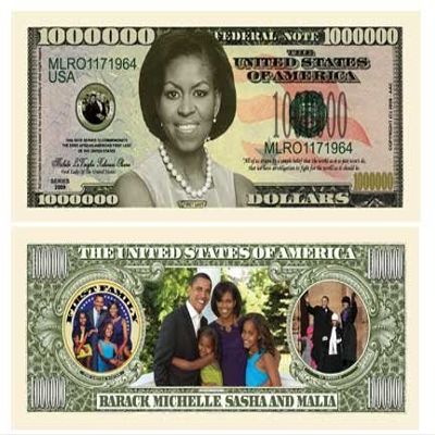 (25) Michelle Obama (First Lady/first Family) Million Dollar Bill