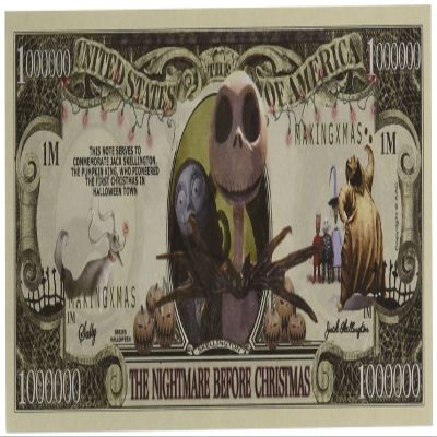 (25) Nightmare Before Christmas Million Dollar Bill