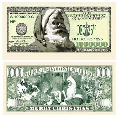 (10) Modern Santa Claus Million Dollar Bill