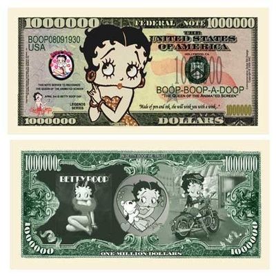 (10) Betty Boop Million Dollar Bill