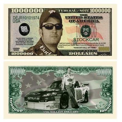 (10) Dale Earnhardt Jr. Million Dollar Bill