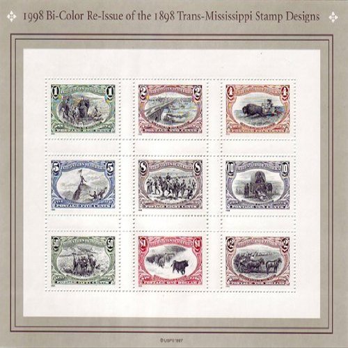1998 Bi-Color Re-Issue of the 1898 Trans-Mississippi Stamp Sheet