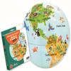 CALY - Inflatable globe "Nature's lil's animals" 30 cm - A globe for a first discover of nature and its wildlife with zoom information - English - 051B view 1