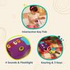 B. toys Toy Car Keys Key Fob with Lights & Sounds Interactive Baby Toy Pretend Keys for Babies, Toddlers 10+ Months FunKeys Purple view 2