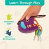 B. toys Toy Car Keys Key Fob with Lights & Sounds Interactive Baby Toy Pretend Keys for Babies, Toddlers 10+ Months FunKeys Purple view 3