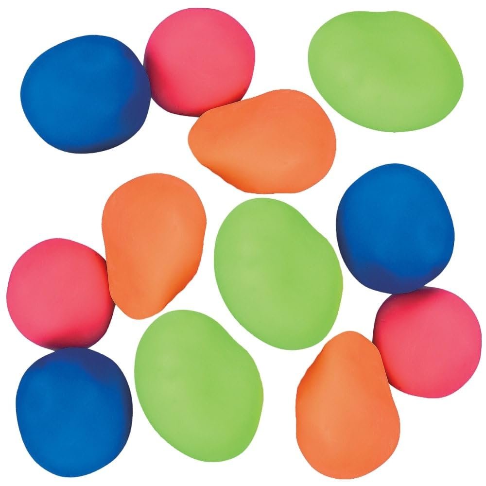 Fun Express Pull and Stretch Bounce Ball - 12 Pc Stretchy Bouncy Balls