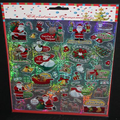 100 Christmas Laser Stickers (2 Sheets of 50 Stickers Ea)